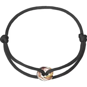 Náramek Kabbalah náramek s trojbarevnými kroužky 13092.3 black