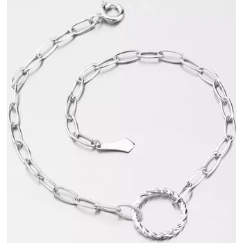 Náramek Dámský náramek bílé zlato 585 DZF5727-B-ZIR délka 16 cm