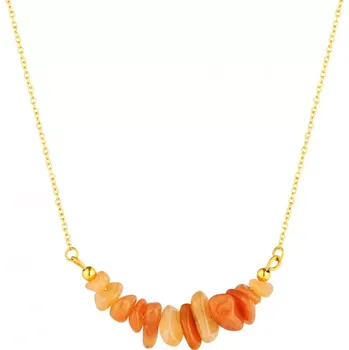 Oblečení a móda Náhrdelník s kamenem červený avanturín 42037.3 ocel