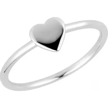 Prsten Stříbrný prsten lesklé malé srdíčko 65016 velikost 54