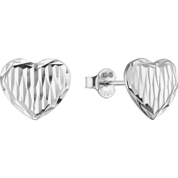 Oblečení a móda Stříbrné náušnice srdce 61098