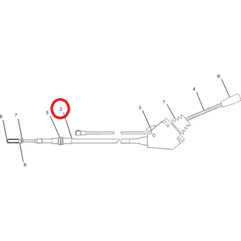 Spojkové lanko Lanko ovládání patek Caterpillar