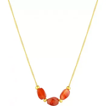 Oblečení a móda Náhrdelník s červeným achátem 42036.3 ocel