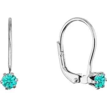 Oblečení a móda Stříbrné visací náušnice s Preciosa krystalem 31322.3 blue zircon