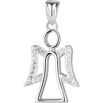 Oblečení a móda Stříbrný přívěsek anděl s křídly ze zirkónů 14042.1 crystal