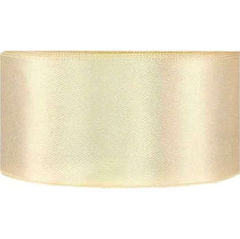 Stuha Saténová stuha oboustranná 25m x 38mm porcelánová