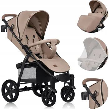 Kočárek SPORTOVNÍ KOČÁREK SKLÁDACÍ LIONELO LO-ANNET PLUS BEIGE SAND