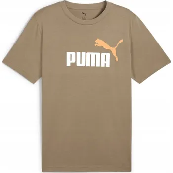 Pánská móda Tričko pánské Puma Ess 2 Color No.1 Logo hnědé - 684708 83