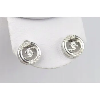 Náušnice Stříbrné náušnice se zirkony