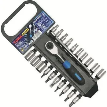 Gola sada TONA Expert 1/4" Sada hlavic a ovladačů na liště, 22dílná TN SNL 22-4R