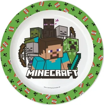 Talíř Minecraft Pixelcraft mikro plochý talíř 22 cm