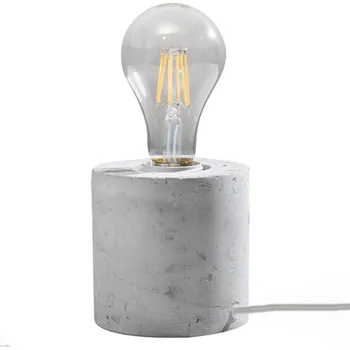Lampička Salgado moderní betonová stolní lampa šedá do kanceláře a ložnice Sollux Lighting