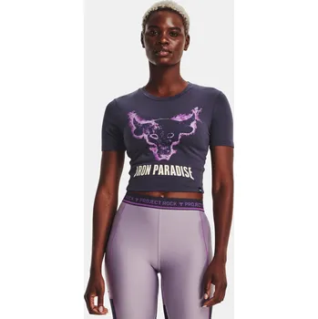 Dámské oblečení Dámské tričko Under Armour UA Pjt Rck Disrupt Bull S 1373586-558 Šedá SM