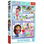 Mamido Puzzle Gábinin kouzelný domek 2x70 dílků Trefl