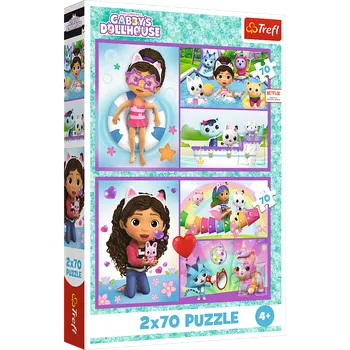 Puzzle Mamido Puzzle Gábinin kouzelný domek 2x70 dílků Trefl