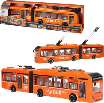 autíčko Trolejbus Autobus HRAČKA na Baterie Světlo Zvuk Otevírací Dveře 44 cm
