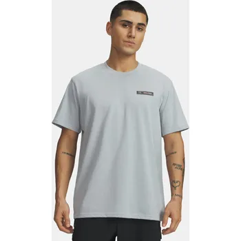 Pánské tričko Pánské tričko Under Armour UA HW ARMOUR LABEL SS 1382831-011 Šedá MD
