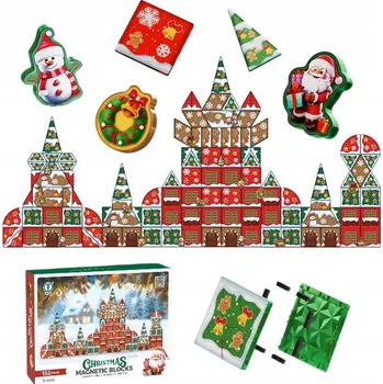 ostatní stavebnice Stavebnice Vánoční Velké 152 EL Konstrukční magnetické bloky 4D