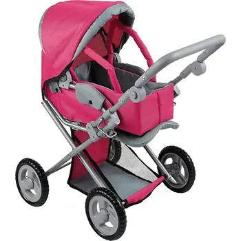 Kočárek pro panenku KOČÁREK PRO PANENKY 3v1 HLUBOKÝ SPORTOVNÍ SEDAČKA NOSÍTKO KOŠÍK WOOPIE ROYAL