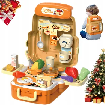 Dětská kuchyňka DĚTSKÁ KUCHYŇKA V KUFRU – PŘENOSNÁ SADA S PŘÍSLUŠENSTVÍM PRO VAŘENÍ