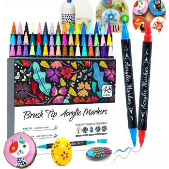 AKRYLOVÉ POPISOVAČE SADA 48 KS FIXY Fixy POPISOVAČE VODĚODOLNÉ BARVY