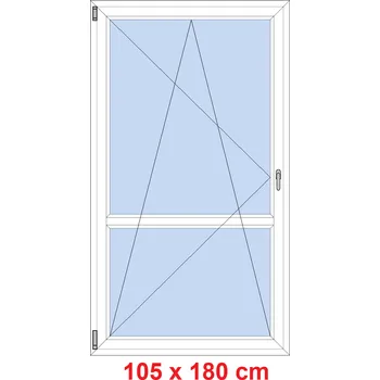 Okno Soft Balkonové dveře s příčkou 105x180 cm, otevíravé a sklopné