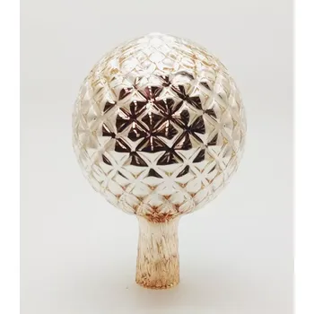 Zahradní dekorace Koule na plot - stříbřená | 97417