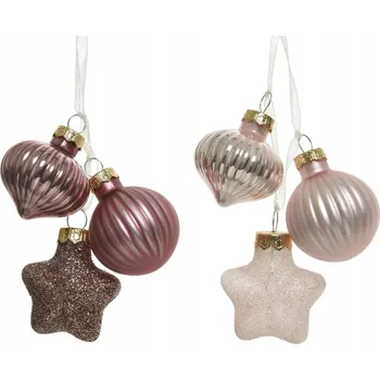 Vánoční dekorace Vánoční Baňky tvarovky vánoční koule 17 cm 3 ks