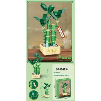 ostatní stavebnice Bonsai - Lucky Bamboo Květina - Sada kostek 308 dílů