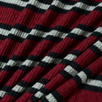 Svetrovina hránková vínová,šedo modré pruhy, š.160