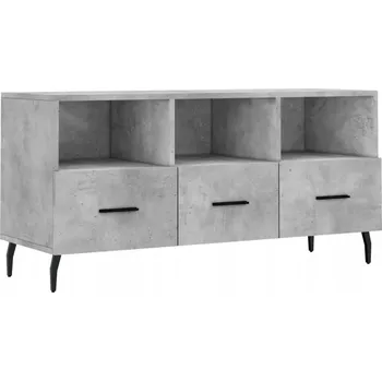 Televizní stolek TV stolek 102 x 36 x 50 cm, šedý betonu, dřevotříska