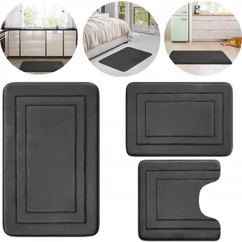 Koupelnová předložka KOUPELNOVÁ PŘEDLOŽKA PROTISKLUZOVÁ MĚKKÁ STYLOVÁ SADA 3 KS