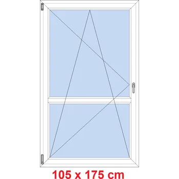 Okno Soft Balkonové dveře s příčkou 105x175 cm, otevíravé a sklopné