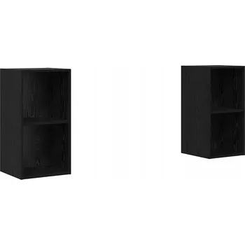Televizní stolek Sada TV skříněk, 2 ks, Černý dub, 37 x 37 x 72 cm