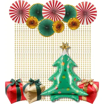 PartyDeco Dekorační set Fotokoutek - Vánoční