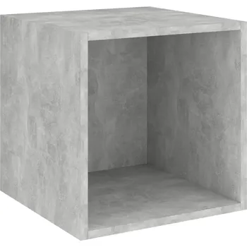 police Nástěnná police šedo-betonová 37x37x37 cm z dřevěného kompozitu