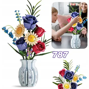 ostatní stavebnice STAVEBNICE KVĚTINY KYTICE KVĚTIN 787 DÍLŮ SADA