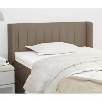 VidaXL Čelo postele s ušima, taupe (šedohnědá), 93x16x78/88 cm, látka