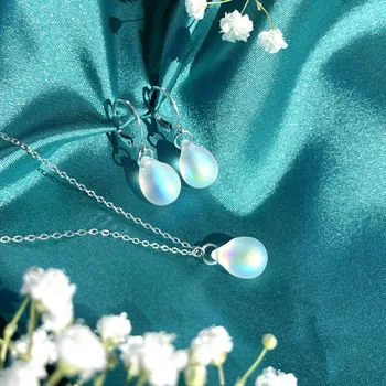 Souprava šperků Šperky z pravého českého skla - Sada Sněhová vločka