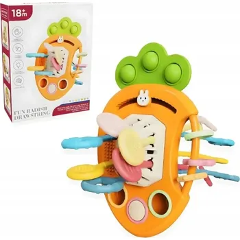 Hračka pro nejmenší VZDĚLÁVACÍ INTERAKTIVNÍ HRAČKA PRO DĚTI K TAHÁNÍ ZA ŠŇŮRKY