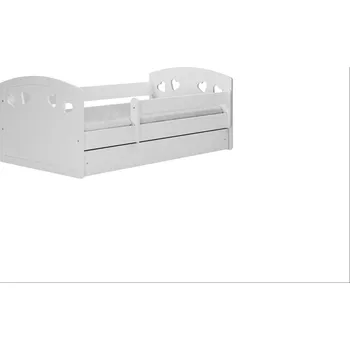 Dětská postýlka Kocot Kids Malá postýlka pro děti Julia 140 x 80 cm se zásuvkou a zábranou - bílá Výběr matrace: Matrace PUR