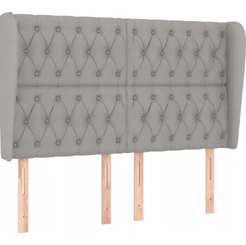 Čelo postele uszak světle šedé 147 x 23 x 118/128 cm