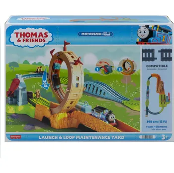 Vláček a vláčkodráha Sada Fisher-Price Mašinka Tomáš a jeho přátelé Opravna