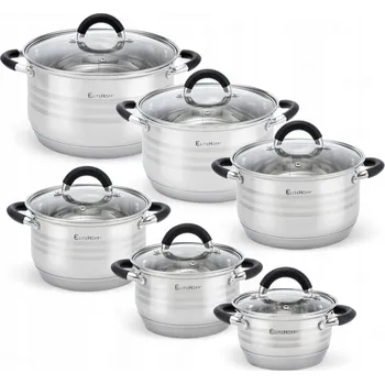 Sada hrnců Elitehoff PREMIUM nerezová ocel 12 ks