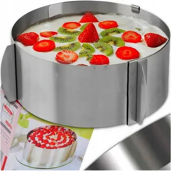 Forma na pečení FORMA NA DORT VÝŠKA 15 cm NASTAVITELNÝ 16-30 cm FORMA NA DORT NASTAVITELNÁ OBRUČ