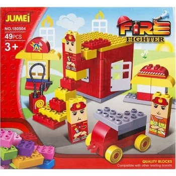 ostatní stavebnice Stavebnice Jumei 3+ HASIČI 49 dílků 28x26 cm