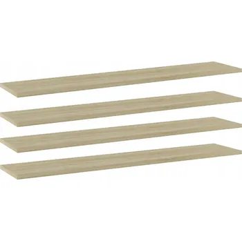 Knihovna Police na knihy dub sonoma 100 x 20 x 1,5 cm, 4 ks