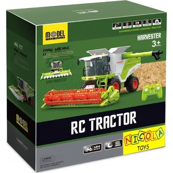 RC model auta Kombajn na dálkové ovládání click4toys, plastový, se zvukem a světly, měřítko 1:24