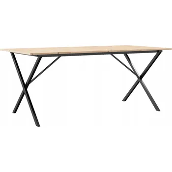 Jídelní stůl Jídelní stůl z masivního borovicového dřeva 180 x 90 x 75 cm, ocelový