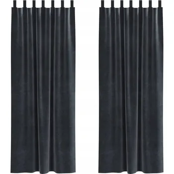 Prostěradlo Tmavě šedé zatemňovací závěsy sametové 140 x 245 cm